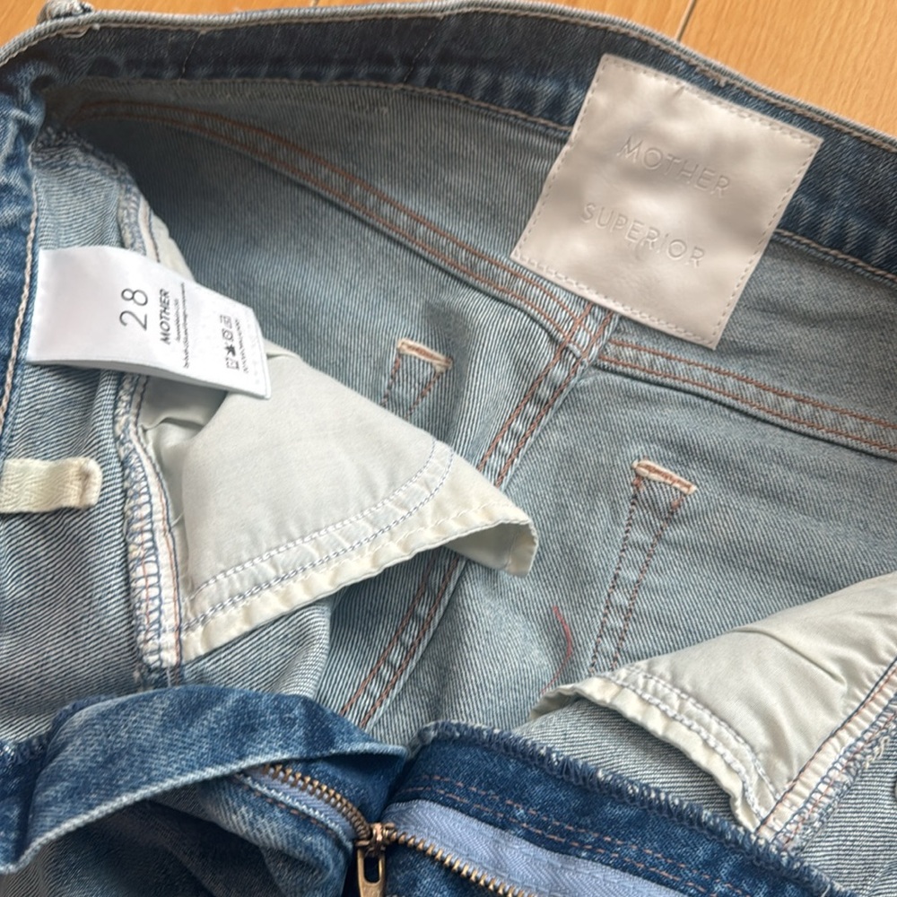 MOTHER SUPERIOR DENIM NWT Yoke Front Dazzler Ankle Rigid Jeans Wildling 28 - Picture 7 of 10